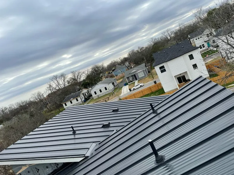Standing seam metal roof panels with vents for Skylight Repair in Oelwein